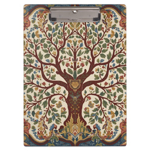 William Morris Tree Of Life Vintage Pre-Raphaelite Clipboard