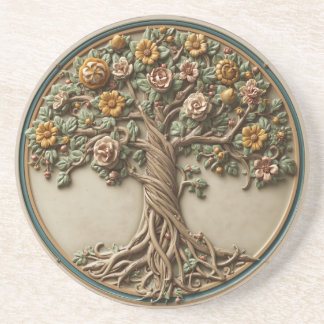 William Morris tree of life Vintage pre-raphaelite Coaster