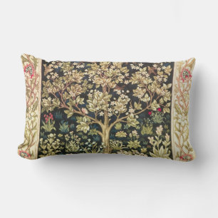 William Morris Tree Of Life Vintage Pre-Raphaelite Lumbar Cushion