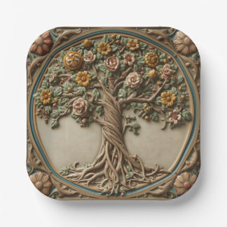 William Morris tree of life Vintage pre-raphaelite Paper Plate