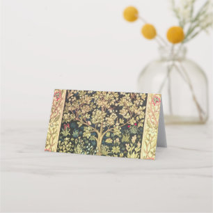 William Morris Tree Of Life Vintage Pre-Raphaelite Place Card