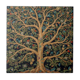 William Morris Tree Of Life Vintage Pre-Raphaelite Tile