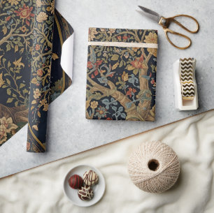 William Morris Tree Of Life Vintage Pre-Raphaelite Wrapping Paper