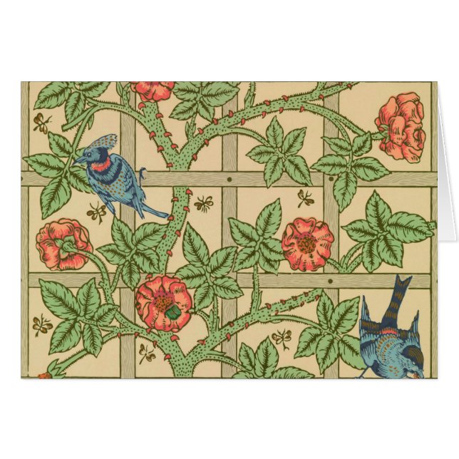 William Morris Trellis Classic Wallpaper Design  (Front Horizontal)