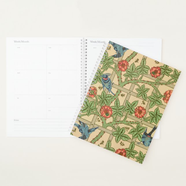William Morris Trellis Classic Wallpaper Design  Planner (Display)