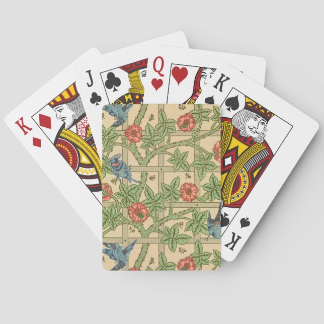 William Morris Trellis Classic Wallpaper Design  Playing Cards (Back)