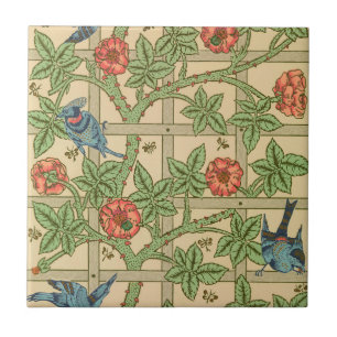 William Morris Trellis Classic Wallpaper Design  Tile