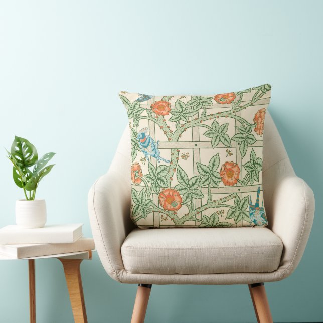 William Morris Trellis Victorian Wallpaper Cushion (Chair)