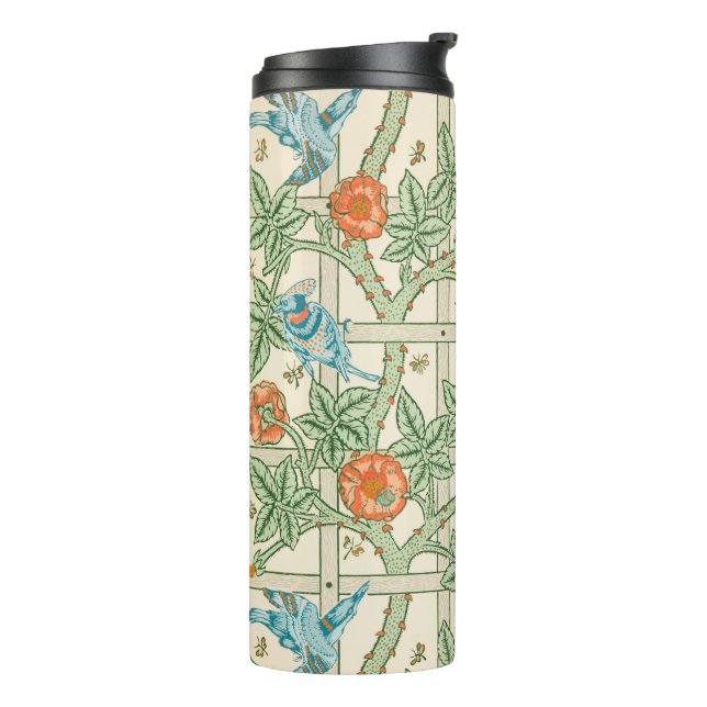 William Morris Trellis Victorian Wallpaper Thermal Tumbler (Rotated Left)