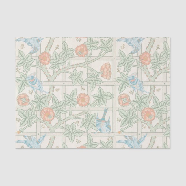 William Morris Trellis Victorian Wallpaper Tissue Paper (Front)