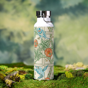 William Morris Trellis Victorian Wallpaper Water Bottle