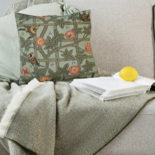 William Morris Trellis Wallpaper Art Cushion