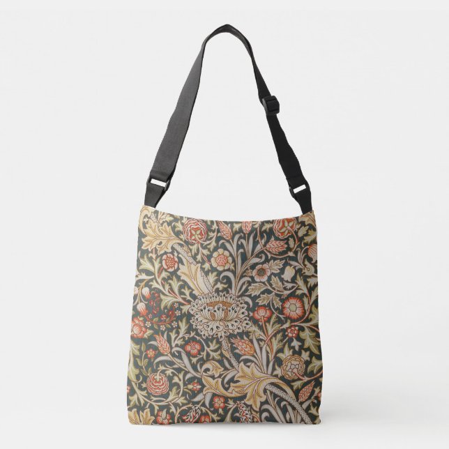 William Morris Trent Garden Flower Classic Botanic Crossbody Bag (Front)