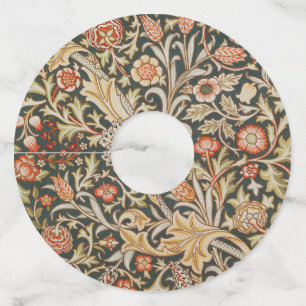 William Morris Trent Garden Flower Classic Botanic Wine Glass Tag