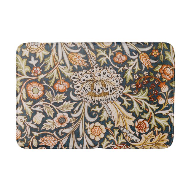 William Morris Trent Garden Flower Pattern Classic Bath Mat (Front)