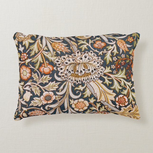 William Morris Trent Garden Flower Pattern Classic Decorative Cushion (Front)