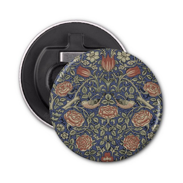 William Morris Tudor Rose Wallpaper Bottle Opener (Front)