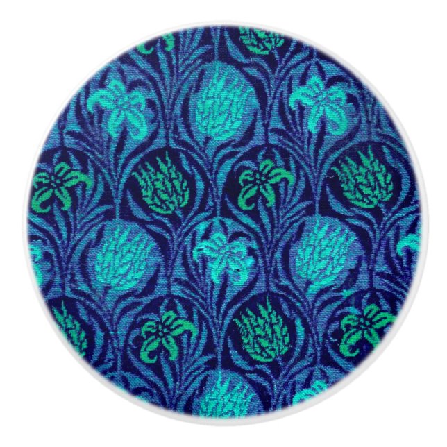 William Morris "Tulip and Lily" 2 Ceramic Knob (Front)