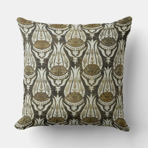 William Morris Tulip and Trellis Blue Floral Art Cushion