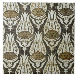 William Morris Tulip and Trellis Blue Floral Art Tile