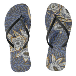William Morris Tulip and Willow Floral Pattern Jandals