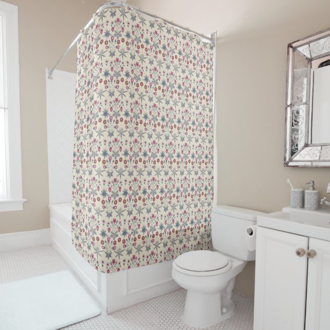 william morris tulip pattern,art nouveau design shower curtain (In Situ)