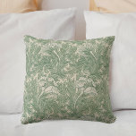 William Morris Tulip Pattern Sage Green Cushion<br><div class="desc">Tulip pattern (1875) by William Morris</div>