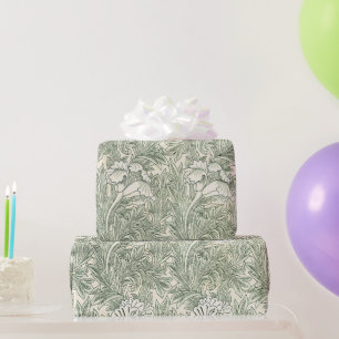 William Morris Tulip Wallpaper Classic Green Wrapping Paper