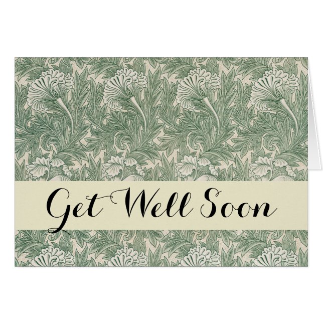 William Morris tulip wallpaper textile green (Front Horizontal)