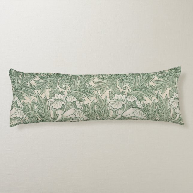 William Morris tulip wallpaper textile green Body Cushion (Back)