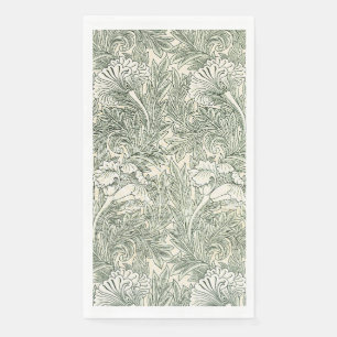William Morris tulip wallpaper textile green Napkin