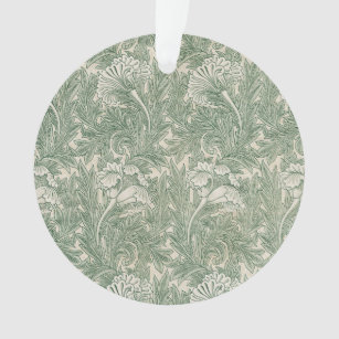 William Morris tulip wallpaper textile green Ornament