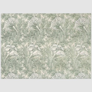 William Morris tulip wallpaper textile green Tissue Paper
