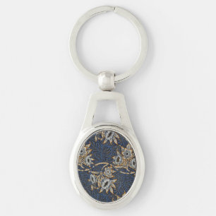 William Morris Tulip Willow Blue Pattern Key Ring