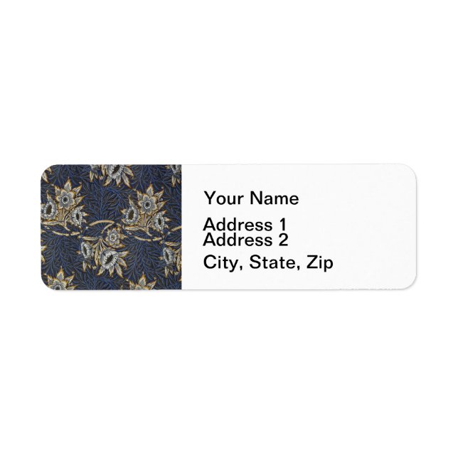 William Morris Tulip Willow Pattern Blue Floral (Front)