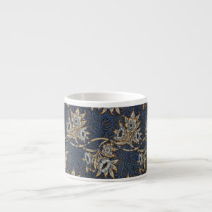 William Morris Tulip Willow Pattern Blue Floral Espresso Cup
