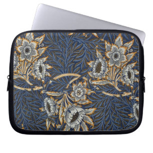 William Morris Tulip Willow Pattern Blue Floral Laptop Sleeve