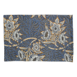 William Morris Tulip Willow Pattern Blue Floral Pillowcase