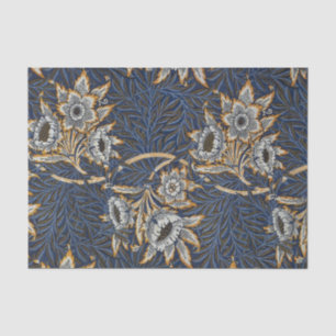 William Morris Tulip Willow Pattern Blue Floral Tissue Paper
