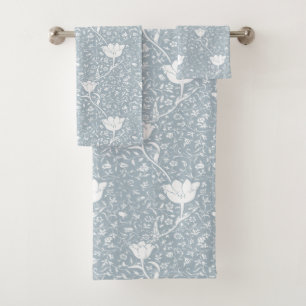 William Morris Tulips in White Pattern  Bath Towel Set