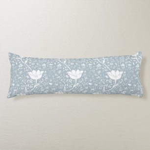 William Morris Tulips in White Pattern  Body Cushion