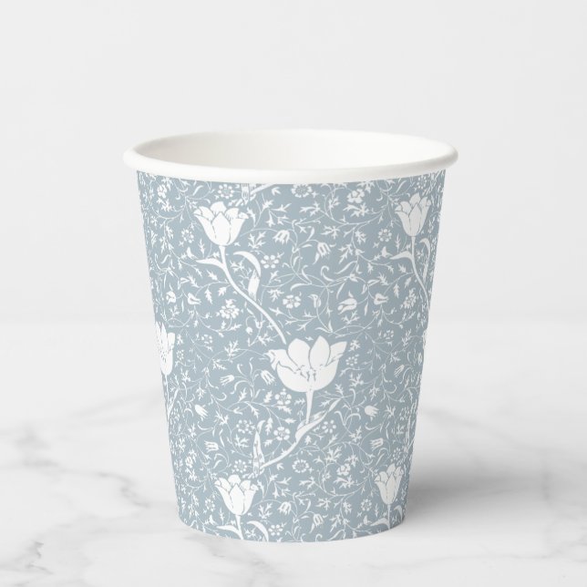 William Morris Tulips in White Pattern  Paper Cups (Front)