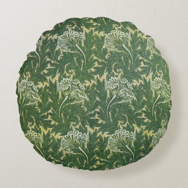 William Morris Tulips  Round Cushion (Front)