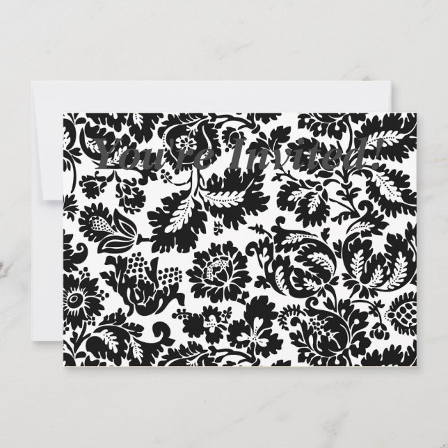 William Morris Venetian Damask Brocade Invitation (Front)