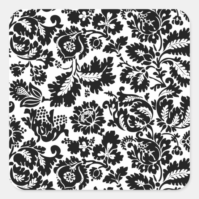 William Morris Venetian Damask Brocade Square Sticker (Front)