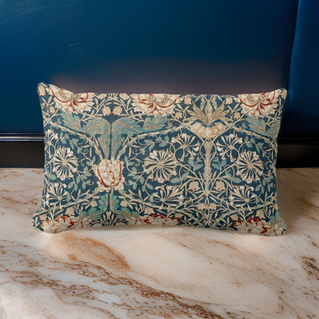 William * Morris Victorian Dark Teal Lumbar Cushion (Creator Uploaded)