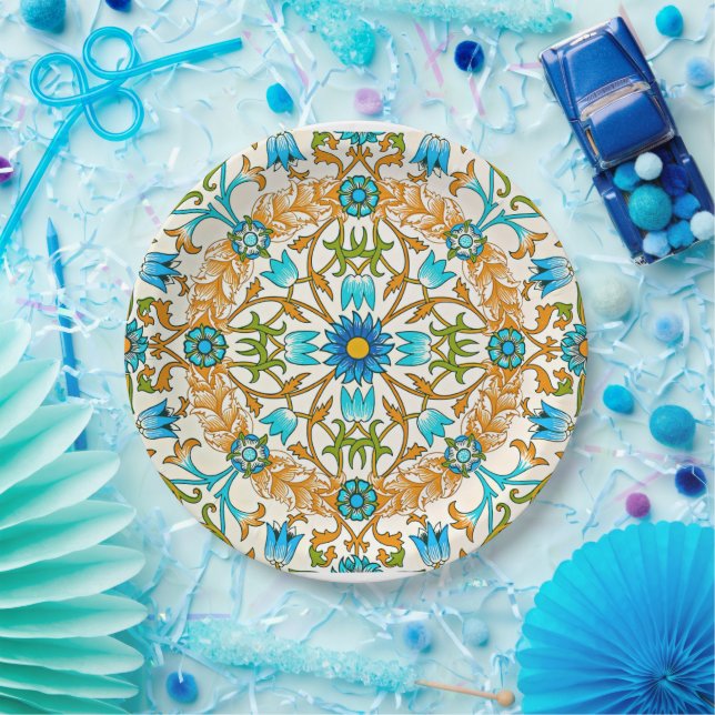 William Morris - Vine, famous pattern, Paper Plate (Party)