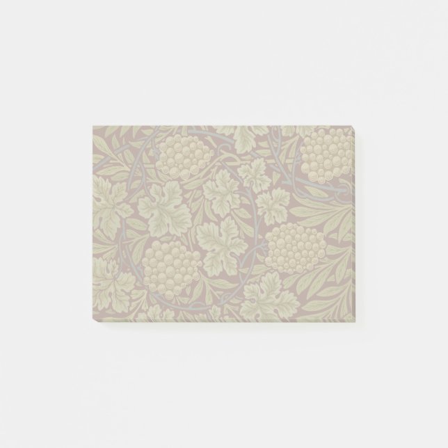 William Morris Vine Grape Red Green Art Post-it Notes (Front)