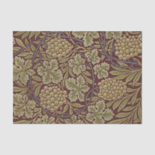 William Morris Vine Grape Red Green Art Tissue Paper