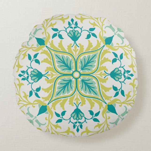 William Morris Vine Pattern Round Cushion (Front)